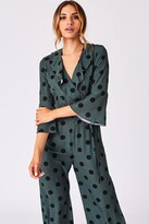 Thumbnail for your product : Girls On Film Rubix Green Polka-Dot Wrap Jumpsuit