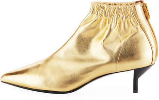 3.1 Phillip Lim Blitz Ruched Leather Bootie, Gold