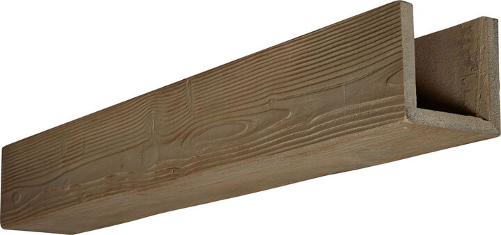 Sandblasted Endurathane Faux Wood Ceiling Beam, 3-Sided (U-beam)