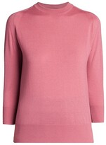 Thumbnail for your product : Loro Piana Manica Three-Quarter Sleeve Cashmere Sweater