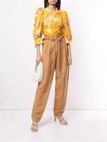 Thumbnail for your product : Acler Corsica abstract-print wrap blouse