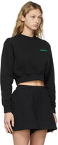 Thumbnail for your product : Opening Ceremony Black Word Torch Cropped Sweatshirt