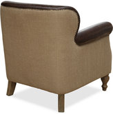 Thumbnail for your product : Chelsie Faux-Leather & Fabric Accent Chair, Quick Ship
