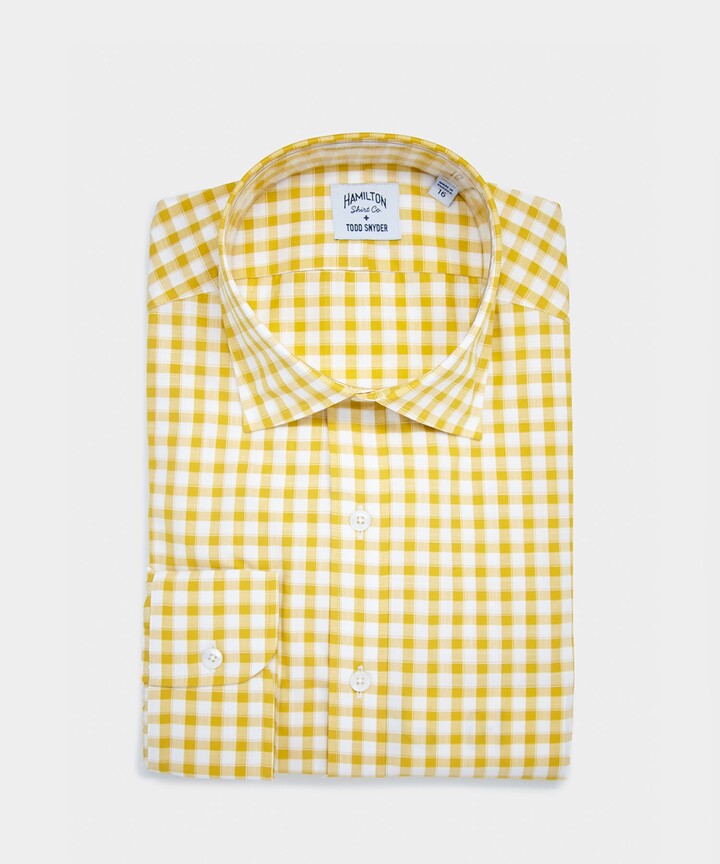 yellow gingham shirt