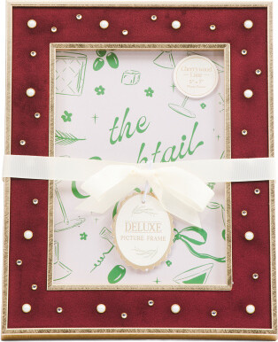TJMAXX 5X7 Faux Pearl Velvet Tabletop Picture Frame