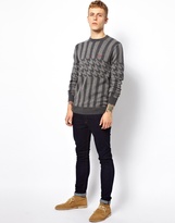 Thumbnail for your product : Fred Perry Sweater with Oversized Dogtooth