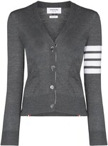 Thumbnail for your product : Thom Browne Milano Stitch V-Neck Merino Cardigan