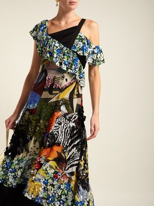 Mary Katrantzou Carmen Sequin-embellished Silk-chiffon Dress - Multi
