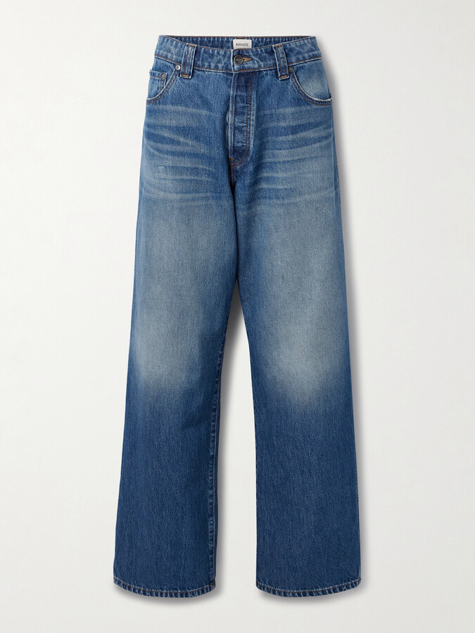 KHAITE Winslow Mid-rise Straight-leg Jeans - Blue