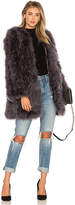 Thumbnail for your product : Jocelyn Collarless Feather Coat