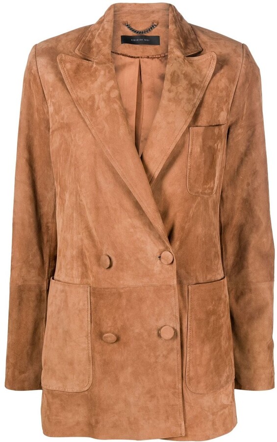 suede blazer jacket womens