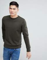Thumbnail for your product : Brave Soul Crew Neck Military Sweatshirt