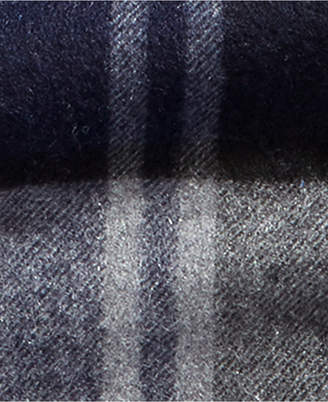Club Room Men's Offset Plaid Cashmere Scarf, Created for Macy's