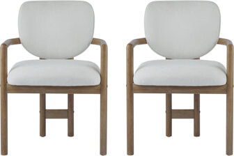 Brayden Studio Dining Chairs Set Of 2 Upholstered Arm Chairs Only Chairs, Not Including Tables
