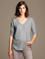 Thumbnail for your product : Banana Republic Heritage Linen Double V-Neck Tee