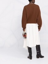 Thumbnail for your product : Semi-Couture V-neck wool-blend knit jumper