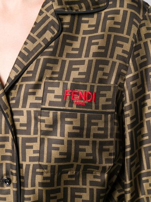 Fendi FF motif printed shirt