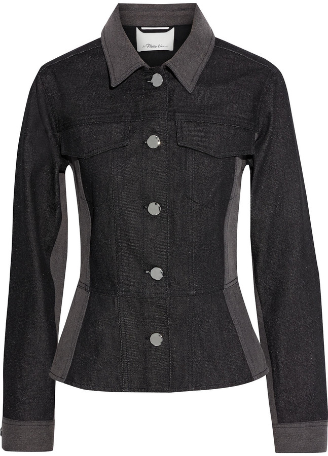 black denim peplum jacket