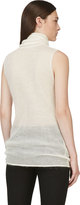 Thumbnail for your product : Helmut Lang Cream Mohair Knit Sleeveless Turtleneck