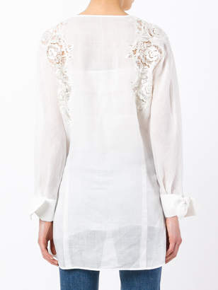 Ermanno Scervino lace detail knot blouse