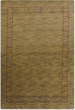 Get My Rugs LLC Gabbeh HAND KNOTTED LOOM WOOL ECO-FRIENDLY AREA RUGS, Green, Contemporary Design | Area Rugs for Living room, Bedroom