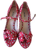 Thumbnail for your product : Miu Miu Red Cloth Sandals