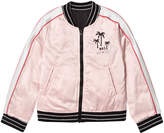 Thumbnail for your product : Ikks Pink Palm Print Reversible Bomber Jacket