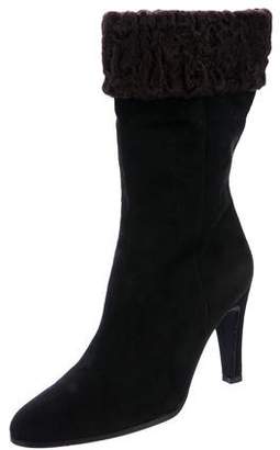 Chanel Suede Mid-Calf Boots