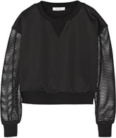 Thumbnail for your product : Milly Mesh-trimmed tech-jersey top