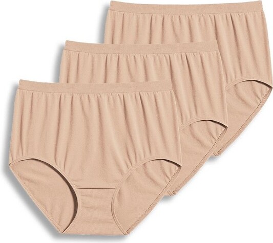 Jockey Women's Underwear Comfies Microfiber Brief - 3 Pack,  Black/Ivory/Light, 5 at  Women's Clothing store