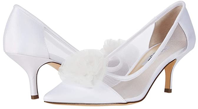 nina white heels