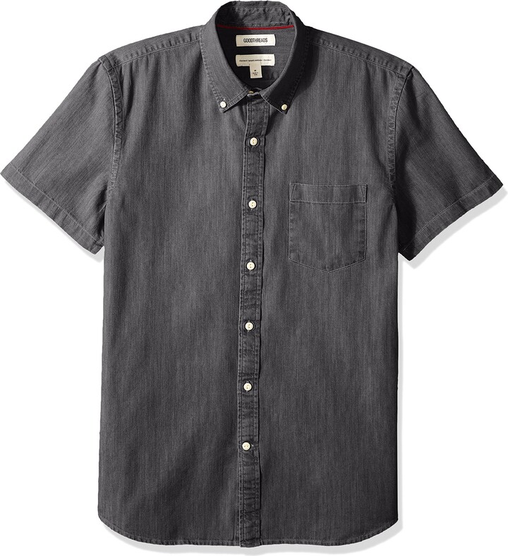 Goodthreads Men's Short-Sleeve Chambray Shirt 