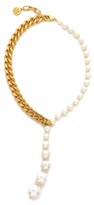 Thumbnail for your product : Ben-Amun Imitation Pearl & Chain Necklace