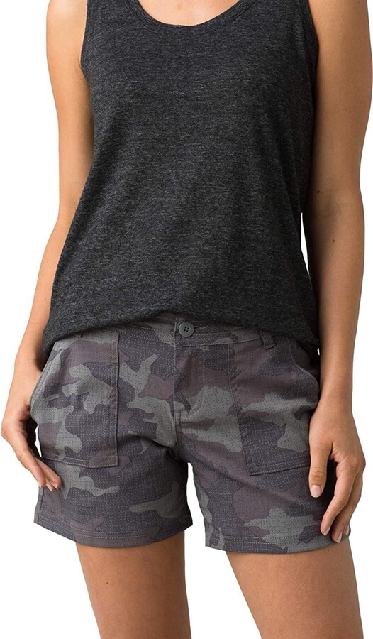 Prana Women's Olivia W3119RG24-GVCA Shorts Gravel Camo 5 Inseam Outdoor UPS211