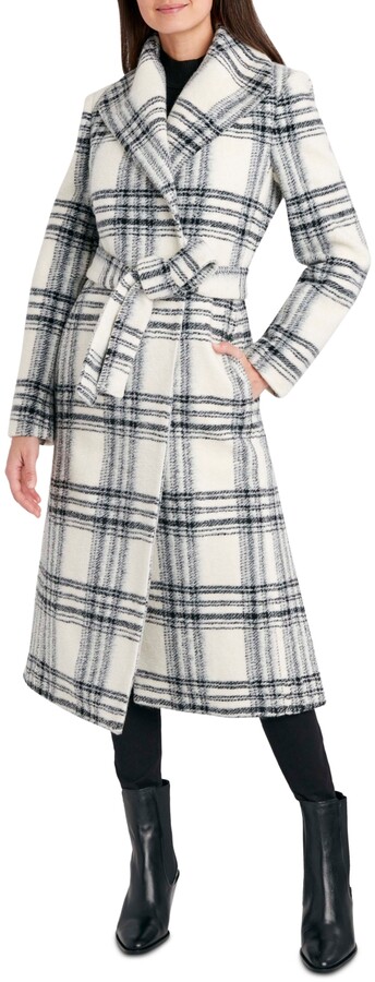 tartan wrap coat