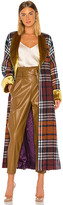 Thumbnail for your product : Divine Heritage Plaid and Yellow Velvet Cloak