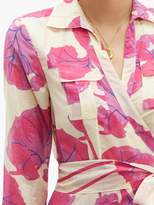 Thumbnail for your product : Diane von Furstenberg Floral-print Cotton-blend Voile Wrap Dress - Womens - Pink Multi