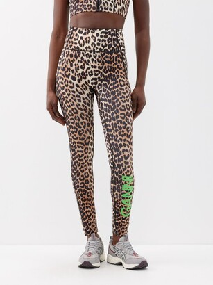 GANNI leopard-print high-waisted Leggings - Farfetch