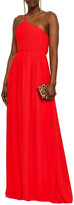 Thumbnail for your product : Lanvin One-shoulder Plisse Silk-georgette Gown