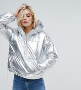 Thumbnail for your product : Noisy May Petite Metallic Puffer Jacket