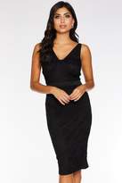Thumbnail for your product : Quiz Black Lace Ruched Midi Dress