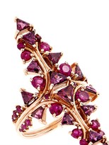 Thumbnail for your product : Rosegold Fernando Jorge Ruby, rhodolite & rose-gold arrow ring