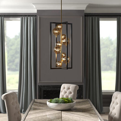 Greyleigh™ Arvilla 9-Light Sputnik Modern Linear Chandelier