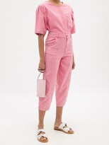 Thumbnail for your product : See by Chloe Cropped High-rise Straight-leg Jeans - Mid Pink
