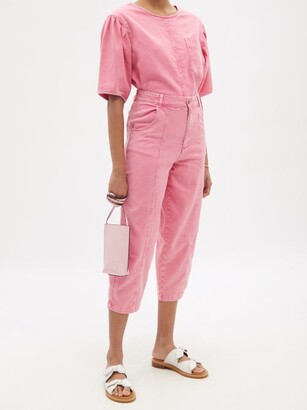 See by Chloe Cropped High-rise Straight-leg Jeans - Mid Pink