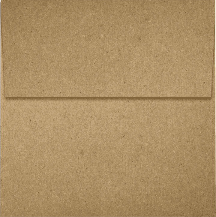 LUXPaper 4 x 4 Square Envelopes, 70 lb. Grocery Bag Brown, 250 Pack