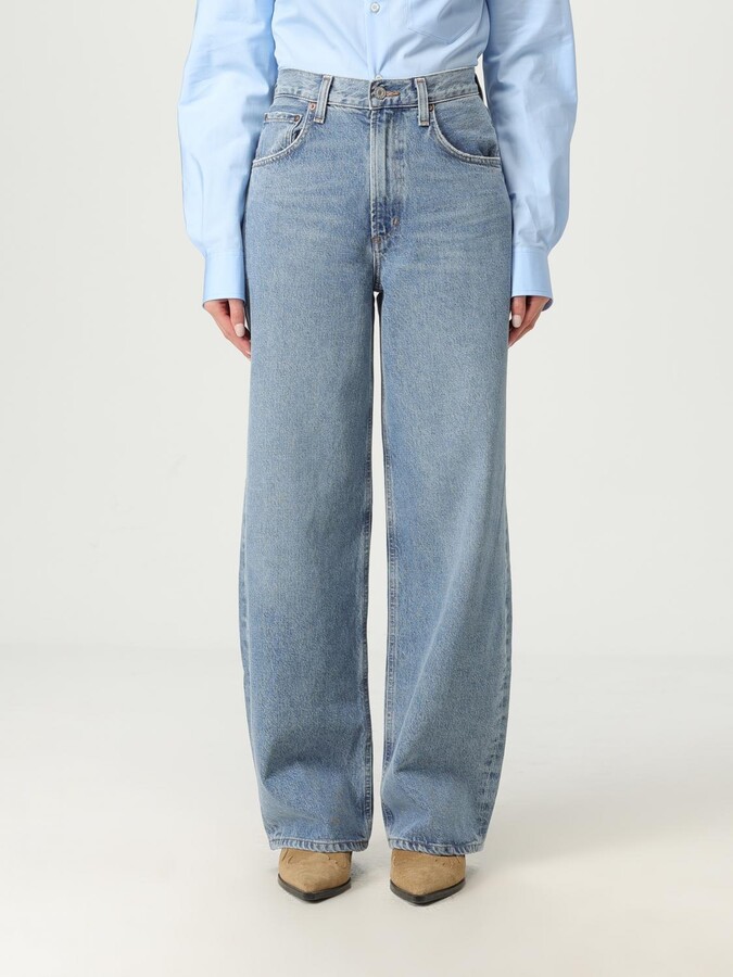 AGOLDE Jeans Woman color Blue