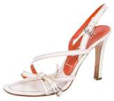 Thumbnail for your product : Prada Leather Slingback Sandals