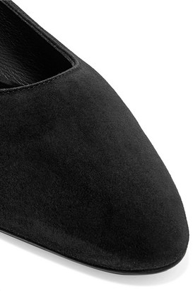 The Row Lady D Suede Ballet Flats - Black