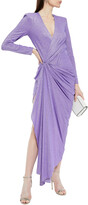 Thumbnail for your product : Redemption Wrap-effect Draped Metallic Jersey Midi Dress